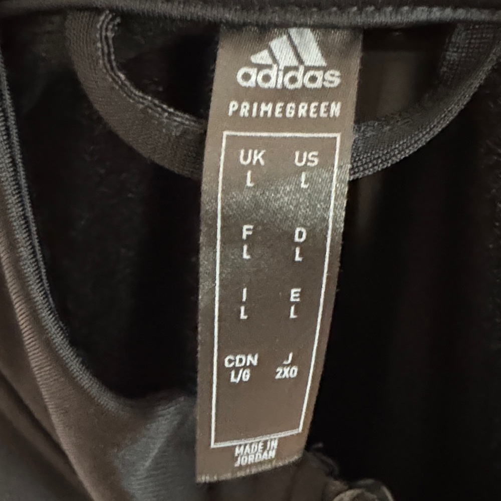 adidas Black Essentials Warm-Up 3-strips Track Jacket Size Large - Picture 2 of 7